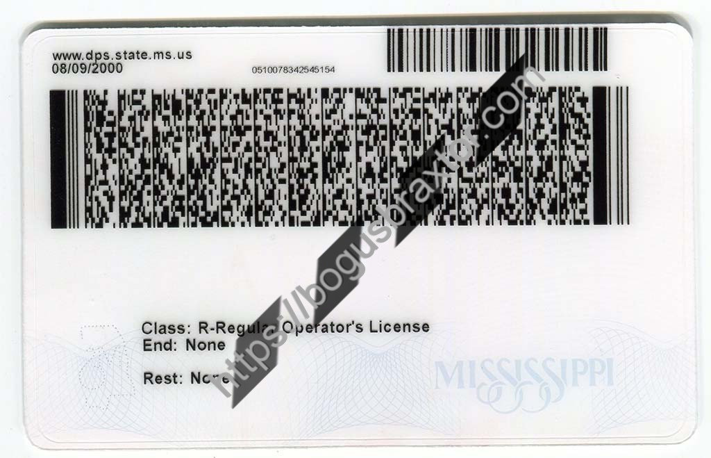 Mississippi Vertical Fake ID - Bogusbraxtor