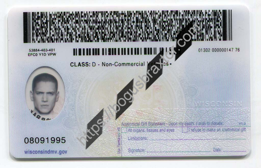 Wisconsin Fake ID Bogusbraxtor
