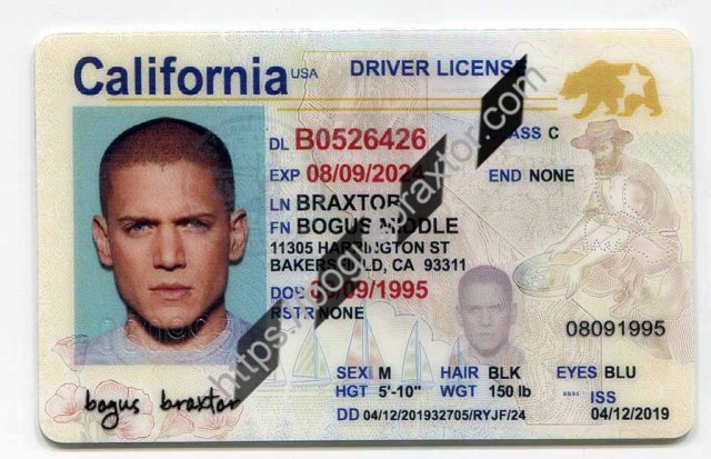 Bogus Braxtor Fake ID - Scannable Fake ID Cards