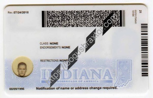 fake indiana id card