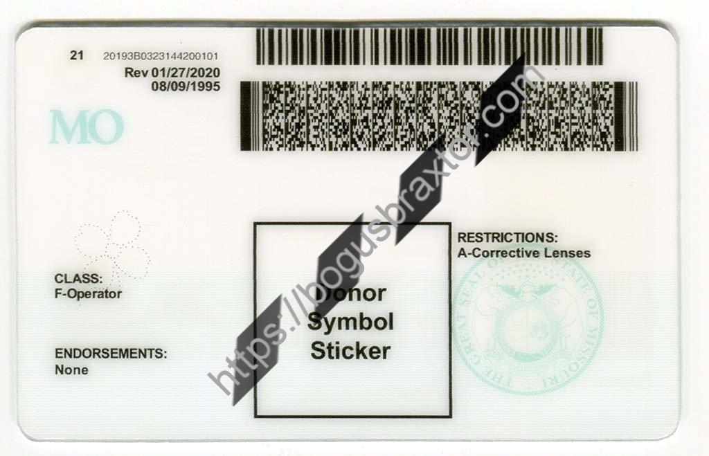 Missouri Fake ID Bogusbraxtor