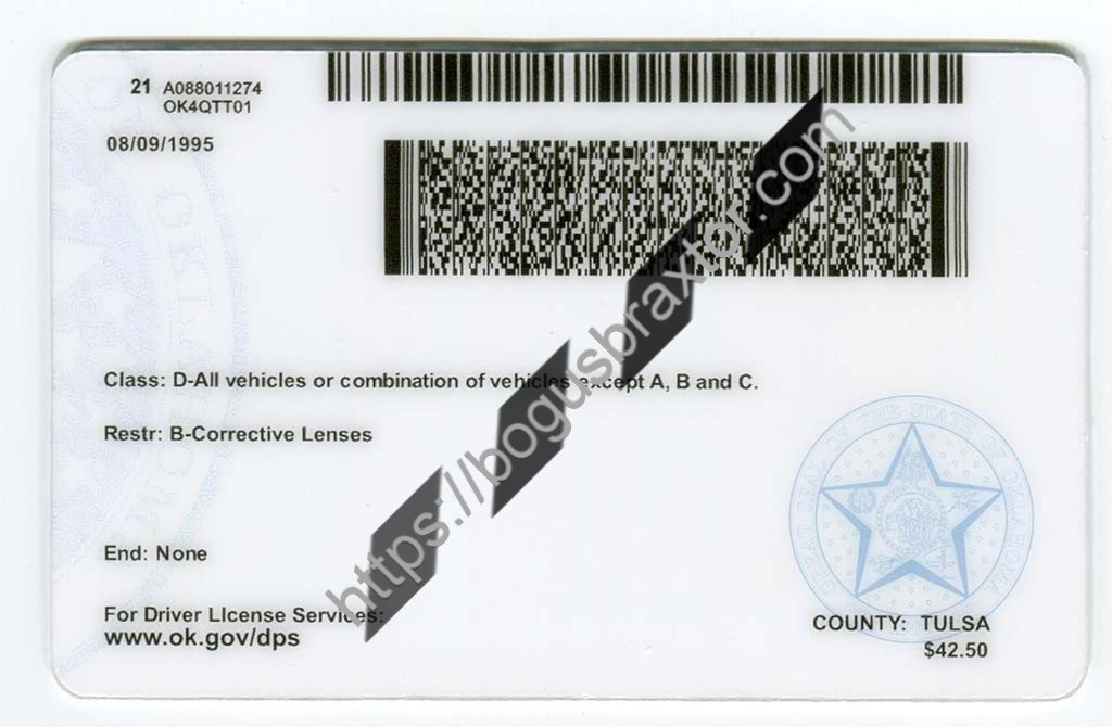 Oklahoma Fake ID Bogusbraxtor