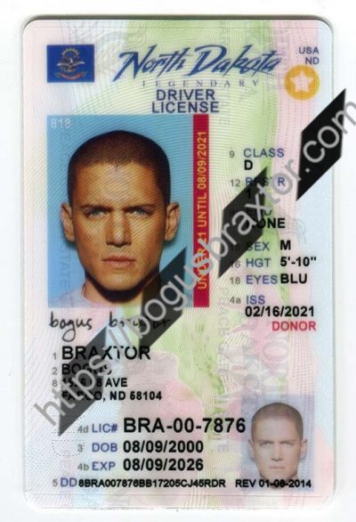 North Dakota Vertical Fake ID - Bogusbraxtor