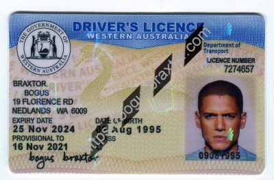 Western Australia Provisional Fake ID - Bogusbraxtor